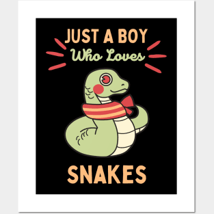 Just A Boy Who Loves Snakes Posters and Art